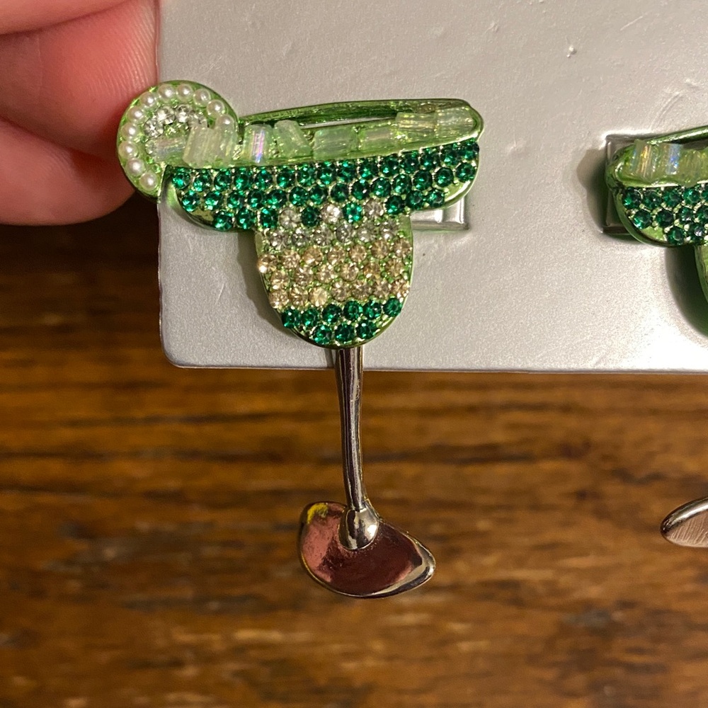 BaubleBar Margarita Earrings Green & Silver - Picture 3 of 4